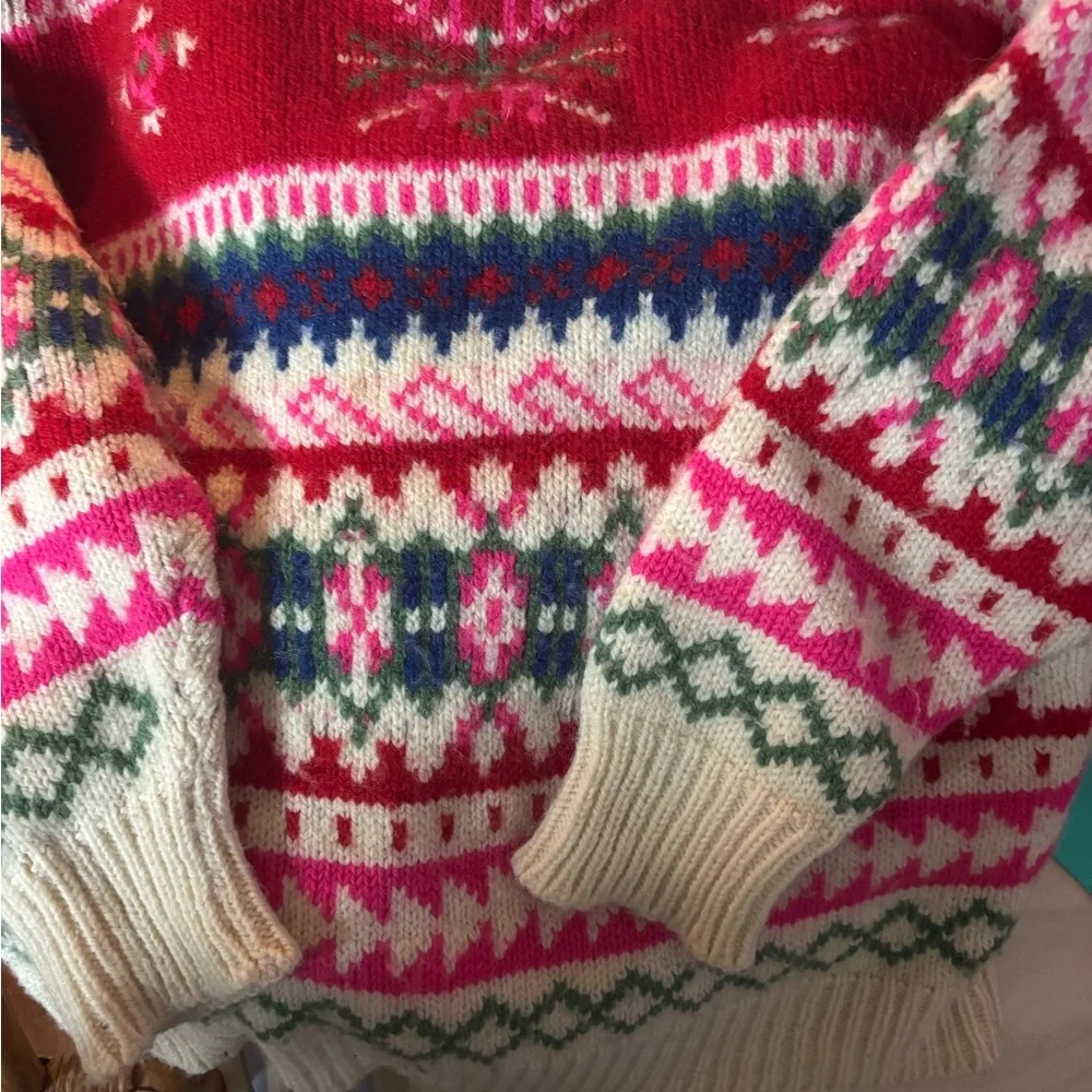 Vintage Pier 1 Women's Wool Ski Sweater Size M - Picture 1 of 6